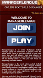 Mobile Screenshot of myteam.managerleague.com